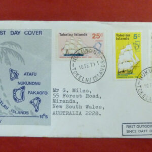 Tokelau Islands Postage Stamps, 'Tall Ships' First Day Cover  + extras, c.1971