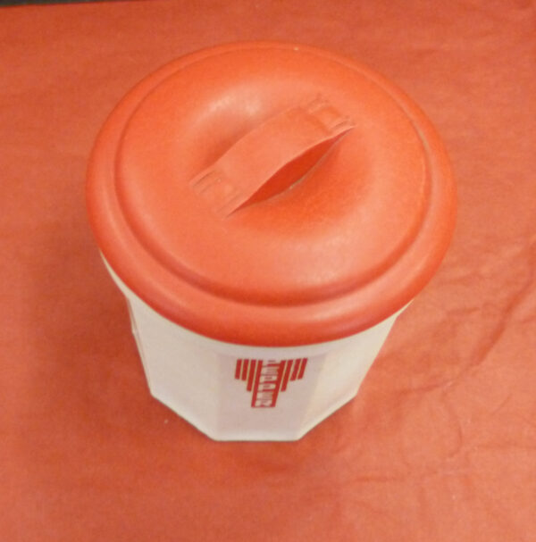 IPLEX Spice Canister (PEPPER), Deco, in red on ivory bakelite, c.1940's - Image 3