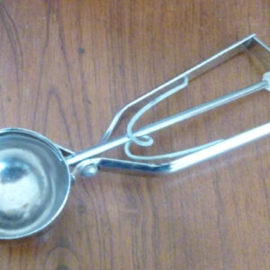 vintage Ice Cream Scoop, ratchet spring action, in plated steel, c.1970's